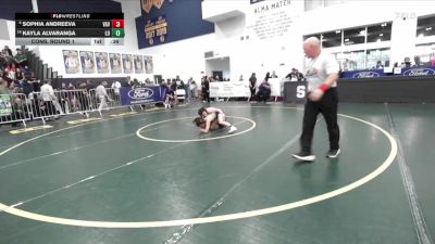 100 lbs Cons. Round 1 - Kayla Alvaranga, Los Osos vs Sophia Andreeva, Valencia/Valencia