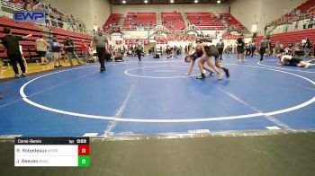 106 lbs Consolation - Riggs Robedeaux, Morrison Takedown Club vs JJ Reeves, Midwest City Bombers Youth Wrestling Club