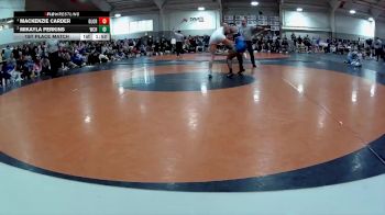 120 lbs 1st Place Match - Mackenzie Carder, Olentangy Orange vs Mikayla Perkins, Whiteland Community