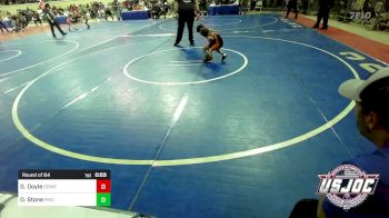 46 lbs Round Of 64 - Garrett Doyle, Cowboy Wrestling Club vs Oaklee Stone, Piedmont