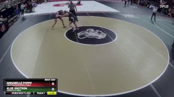 Cons. Round 3 - Annabelle Poppe, Crofton/Bloomfield Girls vs Kloe Knutson, Louisville Girls