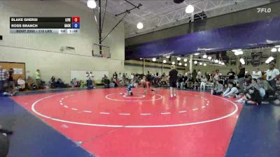 110 lbs Rr Rnd 2 - Blake Ghersi, Level Up Wrestling Center vs Ross Branch, Backyard Brawlers Wrestling Club