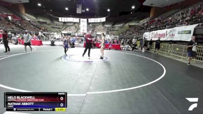 110 lbs Semifinal - Helo Blackwell, Central Catholic Wrestling Club vs Nathan Abbott, LAWC