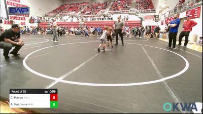 46 lbs Round Of 32 - Conner Hayes, Weatherford Youth Wrestling vs Arturo Pastrana, Prague