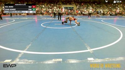 67 lbs Consi Of 32 #2 - Kol Burd, Weatherford Youth Wrestling vs Zane Gomez, Pomona Elite