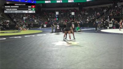 115 lbs Round Of 16 - Isabel Navarro, Shadow Hills (SS) vs Khloe Soria, Porterville (CS)