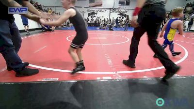 55 lbs Consolation - Zane Henley, Tahlequah Wrestling Club vs Callan Sommer, Miami