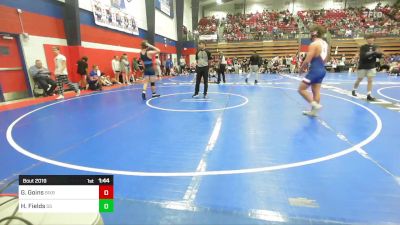 165 lbs Quarterfinal - Griffin Goins, Bixby HS Boys vs Hunter Fields, Sand Springs HS