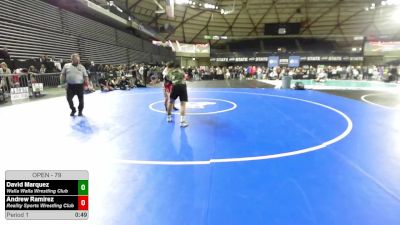79 lbs 3rd Place Match - David Marquez, Walla Walla Wrestling Club vs Andrew Ramirez, Reality Sports Wrestling Club