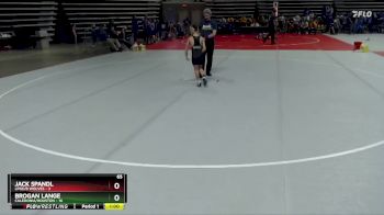 65 lbs Semis & 1st Wrestleback (8 Team) - Brogan Lange, Caledonia/Houston vs Jack Spandl, LPGE/B Wolves