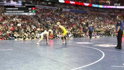 2A-138 lbs 1st Place Match - Landen Davis, Eddyville-Blakesburg-Fremont vs Kaiden Dietzenbach, Burlington Notre Dame