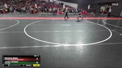 105 lbs Cons. Round 2 - James Nowak, Coleman vs Keagan Berg, Victory School Of Wrestling