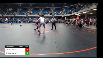 126 lbs Cons. Round 2 - Adrian Wadas-Luis, Naperville Central vs Dulguun Nyamdavaa, Maine East