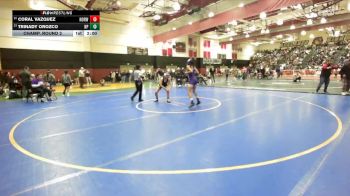110 lbs Champ. Round 2 - Trinady Orozco, Newbury Park vs Coral Vazquez, Norwalk