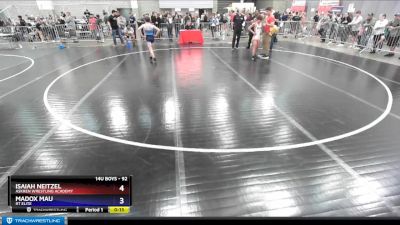 92 lbs 2nd Place Match - Isaiah Neitzel, Askren Wrestling Academy vs Madox Mau, RT Elite