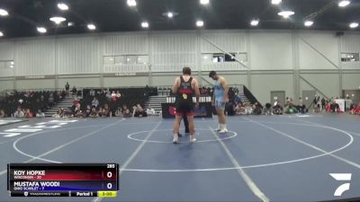 285 lbs Round 2 (8 Team) - Koy Hopke, Wisconsin vs Mustafa Woodi, Ohio Scarlet