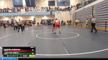 185 lbs Semifinal - Jordynn LeBeau, Eagle vs Quinsea Robinson, Minico