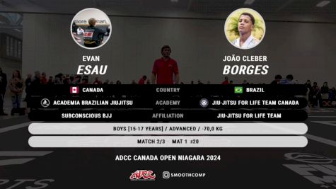 Evan Esau vs João Cleber Borges 2024 ADCC Niagara Open