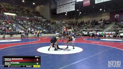4A 106 lbs Quarterfinal - Dale McDaniel, Robinson vs Matua Benavente, Gravette