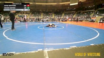 68 lbs 3rd Place - Jayna Whitford, Sanderson Wrestling Academy vs Juliana Matteo, Lady Warriors Wrestling Club