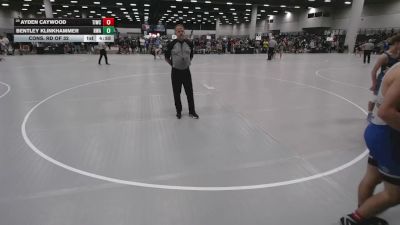 120 lbs Cons. Rd Of 32 - Ayden Caywood, Team Idaho Wrestling Club vs Bentley Klinkhammer, Heartland Wrestling Academy