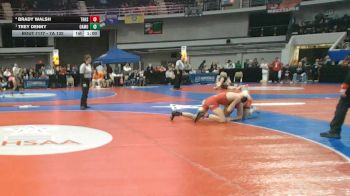 7A 132 lbs Semifinal - Trey Denny, Oak Mountain vs Brady Walsh, Thompson HS