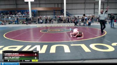 100 lbs Champ. Round 1 - Brittin Battisti, Meridian Middle School vs Camden Kuntz, Southern Idaho Wrestling Club