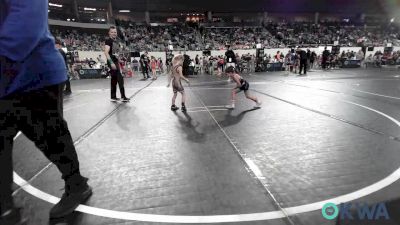 40 lbs 7th Place - Blakely Ponce, Raw Wrestling Club vs Ezlynn Bentley, Brushy Wrestling Club