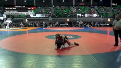 1A-4A 132 1st Place Match - Kurtis Soles, Cherokee County vs Haiden Hise, Weaver