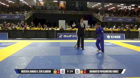 Diamantis Papadimitriu Gomez vs Mustafa Ahmad H. Zein Elabdein 2026 Pan Kids Jiu-Jitsu IBJJF Championship