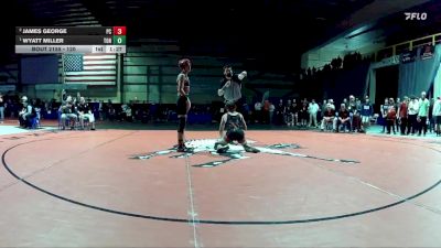 120 lbs 1st Place Match - Wyatt Miller, Tonopah vs James George, Pershing County