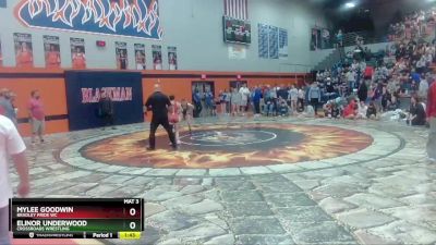 106-112 lbs Semifinal - Mylee Goodwin, Bradley Pride WC vs Elinor Underwood, Crossroads Wrestling