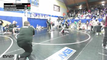 55 lbs Quarterfinal - Carson Benfer, IRONMEN Wrestling Club vs Stone Charlton, Beggs Youth Wrestling Program