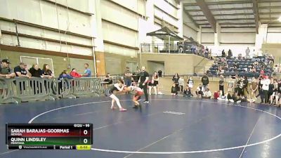 95 lbs Champ. Round 1 - Quinn Lindsley, Montana vs Sarah Barajas-Goormastic, Nevada