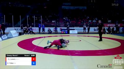 61kg Champ. Round 1 - Cruz Lewis, Montreal NTC / Vanier College WC vs Cooper Feke, Guelph WC