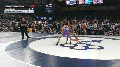 175 lbs Cons. Rd Of 64 - Maximus Evans-Pryor, Kansas vs Ryan Fencil, Arizona