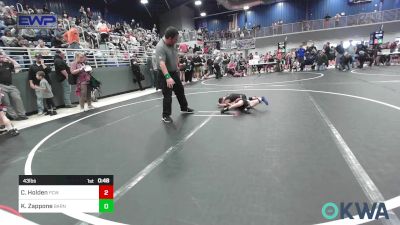 43 lbs Final - Camden Holden, Ponca City Wildcat Wrestling vs Kannon Zappone, Barnsdall Youth Wrestling