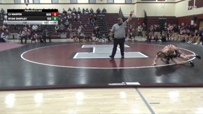 132 lbs Round 1 (3 Team) - Ryan Shipley, Vinton-Shellsburg vs CJ Martin, Mount Vernon