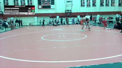 157 lbs Quarterfinal - Brandon Stowe, Treasure Valley Community College vs Josue Gutierrez, Clackamas Community College