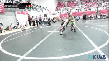 52 lbs Round Of 16 - Jasper McKisson, Perry Wrestling Academy vs Bennett Roberson, Watonga Youth Wrestling