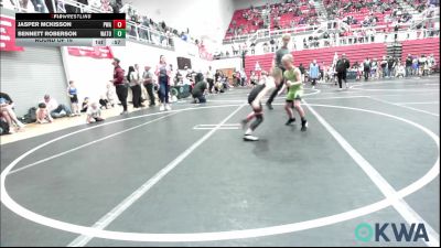 52 lbs Round Of 16 - Jasper McKisson, Perry Wrestling Academy vs Bennett Roberson, Watonga Youth Wrestling