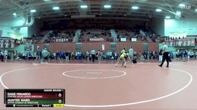 95 lbs Champ. Round 1 - Gage Minardo, Cascade Youth League Wrestling vs Hunter Ward, Rhyno Academy Of Wrestling