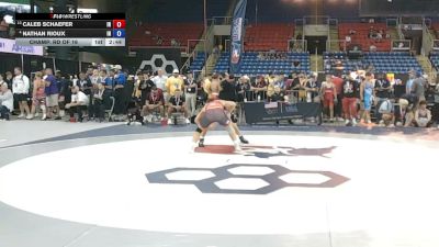 132 lbs Champ. Rd Of 16 - Caleb Schaefer, Indiana vs Nathan Rioux, Indiana