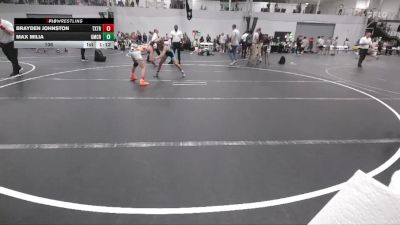 106 lbs Round 2 (6 Team) - Brayden Johnston, Terps Xtreme vs Max Milia, Grit Mat Club Red