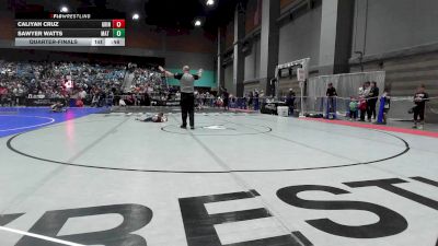 43 lbs Quarterfinal - Caliyah Cruz, Grindhouse vs Sawyer Watts, Mat Demon Wrestling Club