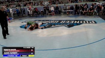 119 lbs Semifinal - Rowyn Mayer, Pioneer Grappling Academy vs Quinn Humbert, Marathon Wrestling Club