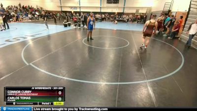 201-209 lbs Round 5 - Connor Curry, Lingle-Ft. Laramie/Southeast vs Carlos Tomas, Poudre