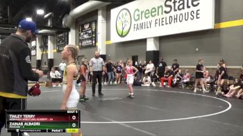 91 lbs Round 3 (4 Team) - Zainab Albadri, Missouri vs Tinley Terry, Nebraska Wrestling Academy