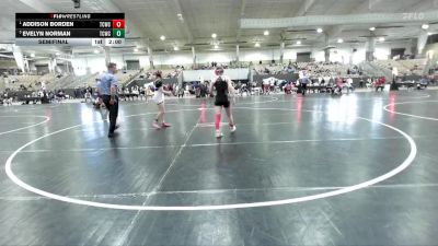 112 lbs Semifinal - Addison Borden, Blackman Wrestling Club vs Evelyn Norman, TN Wrestling Academy