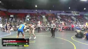 119 lbs Round 2 (4 Team) - Dallas Korponic, Hartland vs Braden Bydlowski, Ida